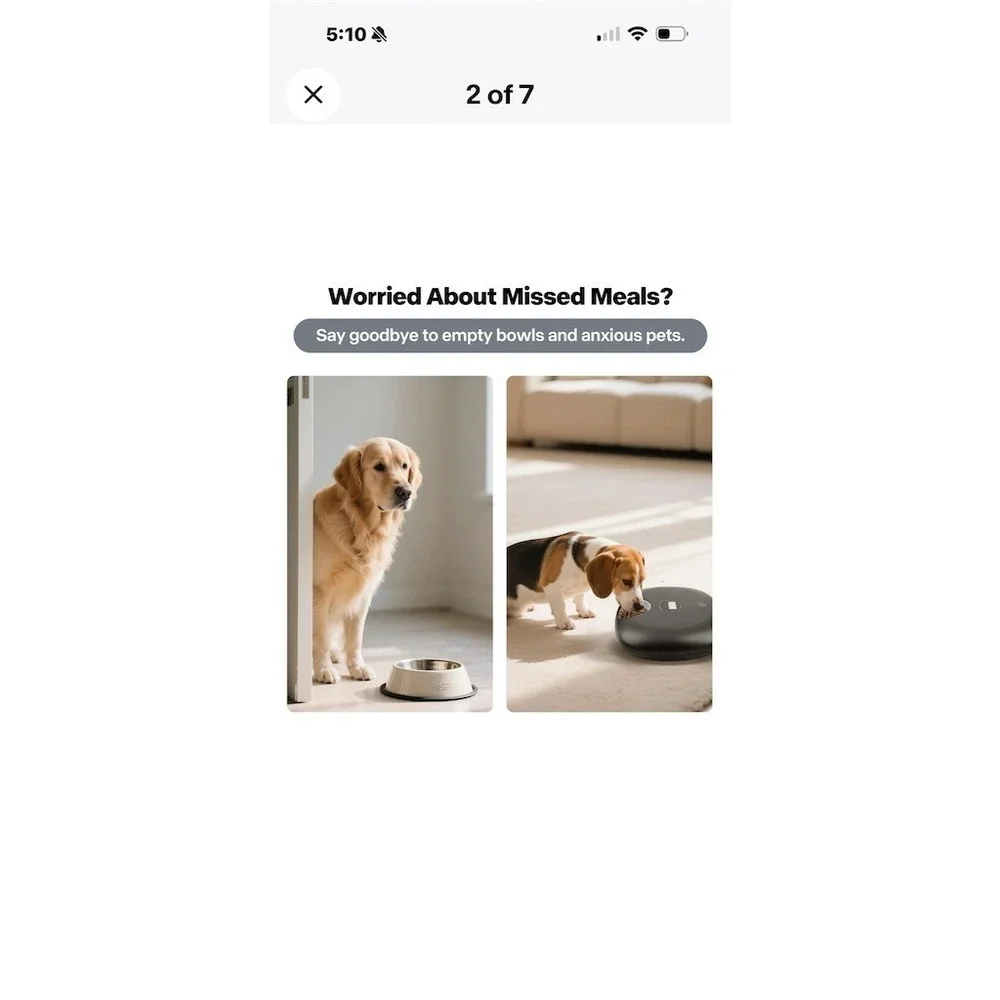 Sharper Image Smart 6-Meal Auto Pet Feeder Cordless Rechargeable Dog cat‎ 3 cup
